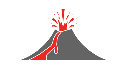 Volcano Eruption Graphic Illustration. © Nb