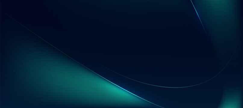 Green neon lines on black gradient background. tech product presentations