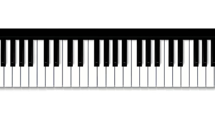 Fototapeta premium Black and White Piano Keyboard Close-up