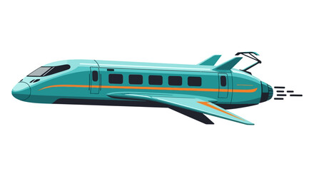 Fototapeta premium Sleek high-speed train illustration symbolizing modern transportation.