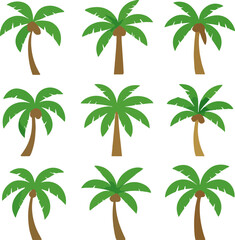 Obraz premium Palm trees pattern design with green leaves