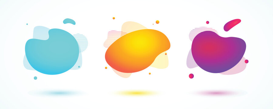 Abstract banners blobs liquid