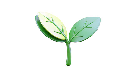 Fototapeta premium 3D Rendering of a Young Plant Sprout
