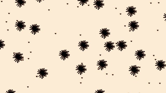 Repeating animation of a flower spray