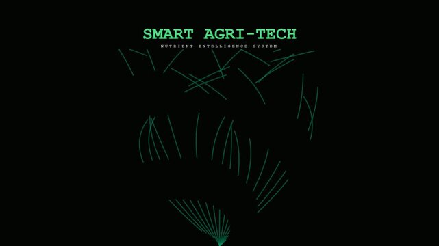 Abstract digital visualization representing cutting-edge smart agricultural technology and nutrient intelligence systems for precision farming innovation.