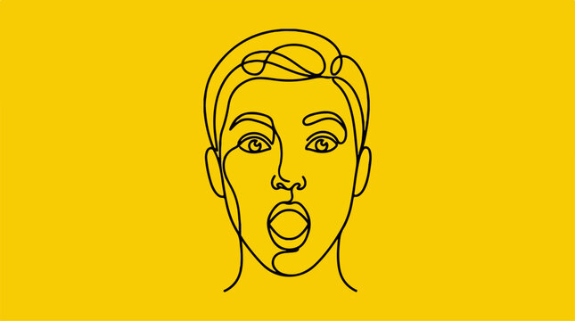 Surprised man with open mouth.