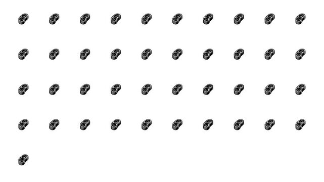 Steak pictogram loop animation with ban symbol. Highlights agricultural regulation, import limits, or animal rights debates.