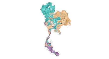 Obraz premium Colorful map illustration of south america with diverse regions