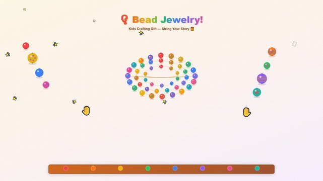 Teaching children to craft unique bead jewelry, a wonderful idea for Mother's Day Gifts, promoting creativity and developing fine motor skills in a playful learning environment.