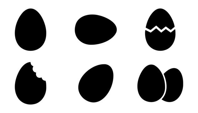 Black easter eggs vector illustration collection for holiday designs and easter egg hunts idea
