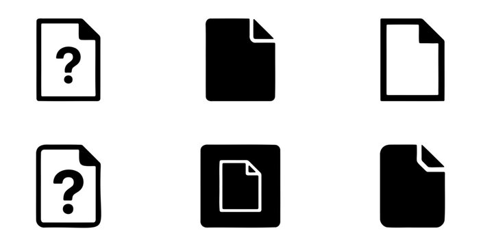 Document file icon set vector illustration for web design and user interface design needs