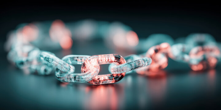 Blockchain technology conceptualizing secure digital data security