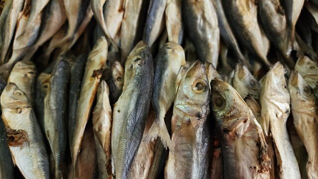 Dried salty anchovy or ikan teri asin