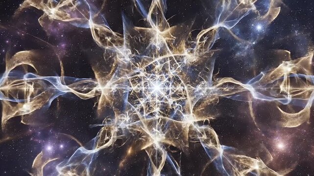 Abstract Cosmic Neural Network Lights and Waves.