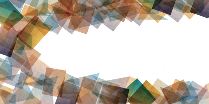 Abstract Geometric Pattern with Translucent Overlapping Squares