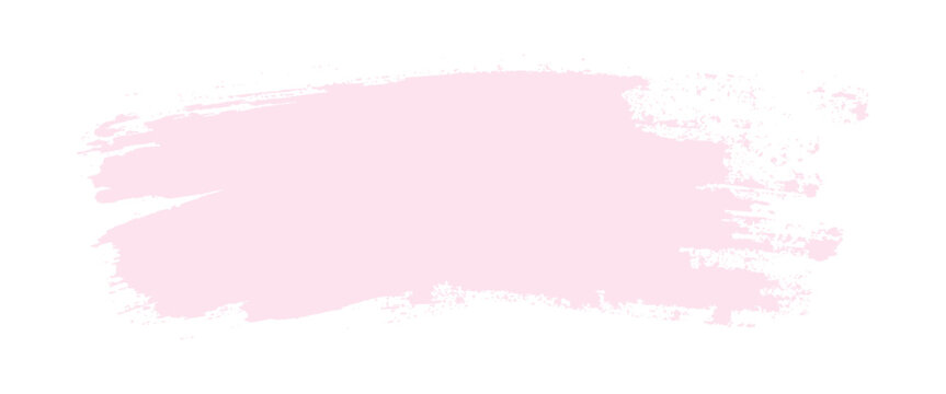 Pale pink brush stroke texture with rough edges and scattered dots on white background pastel