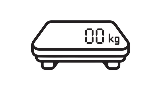 Digital Bathroom Scale Showing Zero Kilograms