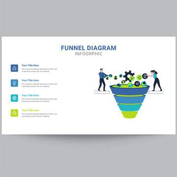 Funnel Diagram Infographics Template Sildes