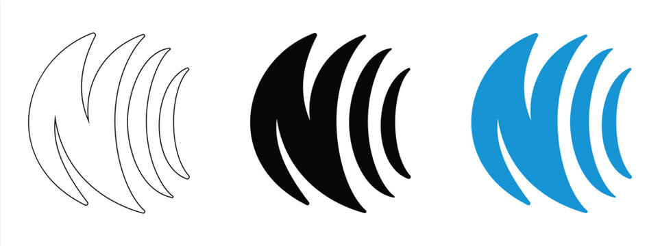 set of NCC Taiwan icons, compulsory certification symbol for wireless and telecommunications in Taiwan, with dynamic design on a white background and thin lines, vector eps 10
