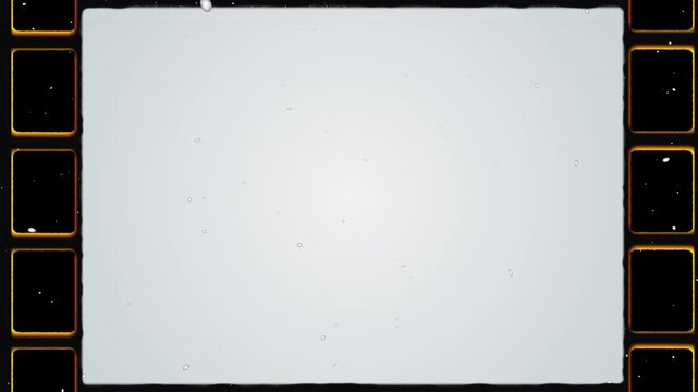8mm Film Frame Overlay. Noise Dust Scratches Film Grain Flickering. Doodle noise, dust and grain on old damaged film surface.
Vintage looping film strip background. Super 35mm Film Grain.