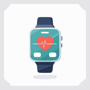 Smartwatch displaying heart rate monitoring for health tracking.