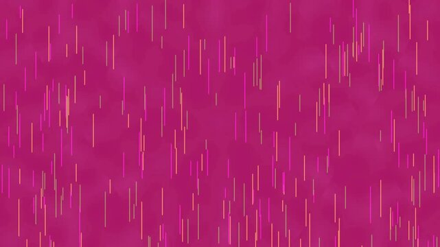 Rainy Night Background, Blue Screen with Colorful Raindrops