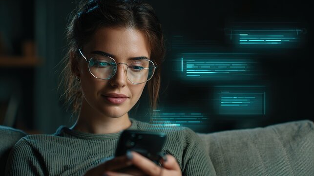 Real-Time Language Translation Action with Smart AI Assistant Home Environment Digital Interaction User Engagement Enhancing Communication Experience