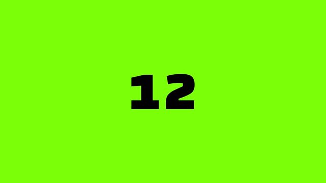 24 to 0 countdown animation, 24 countdown for hours.