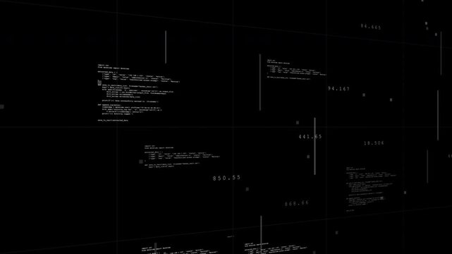 PNG Alpha.Futuristic Dark Technology, Mysterious Abstract Data Code