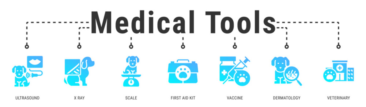 Medical Tools banner highlighting veterinary diagnostic equipment and medical tools for effective pet treatment