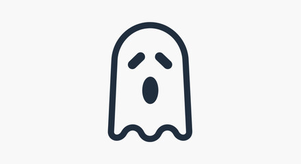 Obraz premium Surprised Ghost Icon Illustration.