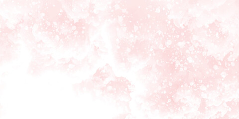 Lovely soft pink grunge watercolor texture with bokeh and bubbles effect background. light pink watercolor texture, gentle gradients and flowing brush strokes. light pastel shades blending naturally. © TextureStock