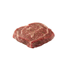Fototapeta premium Raw Marbled Beef Steak Seasoned with Pepper