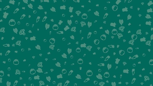 A charming line art leaf pattern background in a soft green hue, perfect for food or nature themed projects