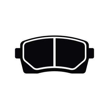 Brake Pad Silhouette Minimal Flat Vector Icon