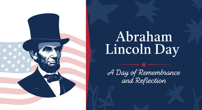 American President Abraham Lincoln Portrait.