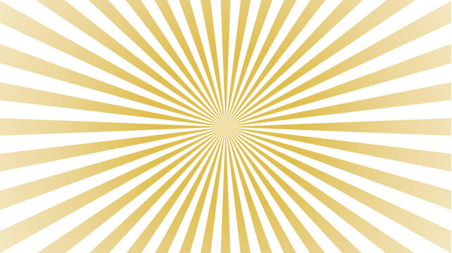 Gold Sunburst Radiating Lines Graphic Background Design