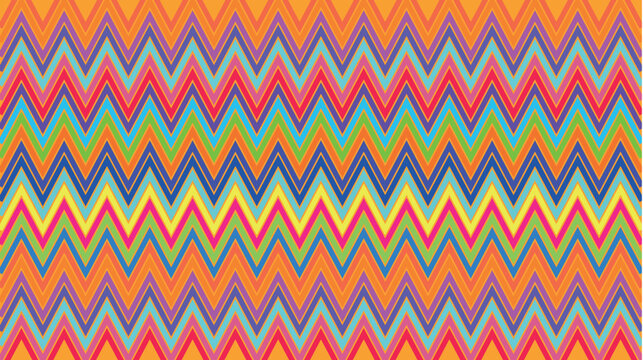Vibrant Colorful Zigzag Pattern Abstract Background Design