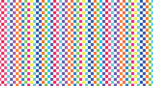 Colorful Multicolored Geometric Checkerboard Pattern Background