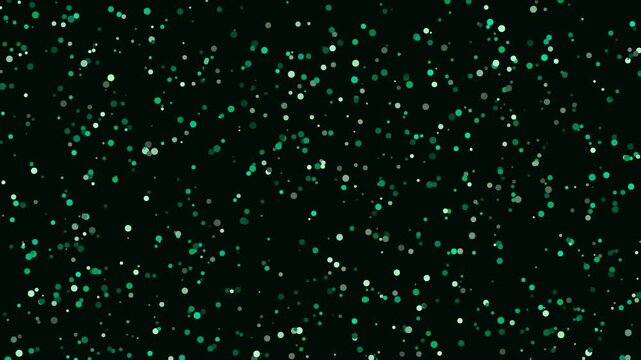 Mystical emerald green particle wave on black background for wealth and organic technology concept