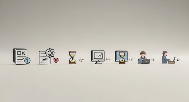 Concept showing how small repeated delays accumulate into major productivity loss