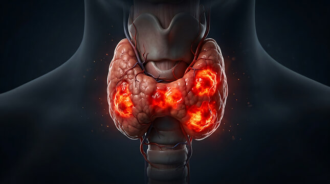 Human Thyroid Gland with Luminous Abnormalities: Disease, Inflammation, or Cancer Concept
