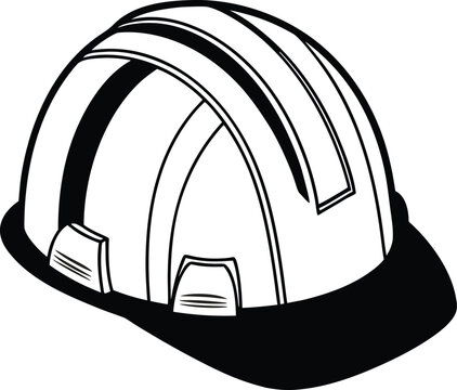 A stylized black and white outline of a well-known internet meme featuring a helmeted dog