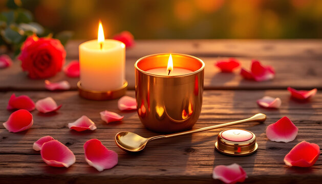 Valentine candle snuffer and wick trimmer set
