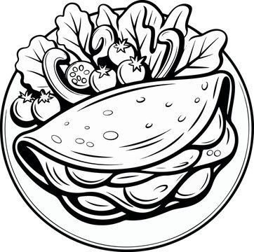 Adobe Illustrator Artwork omelet line art