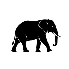 Fototapeta premium Elegant silhouette of an elephant walking gracefully