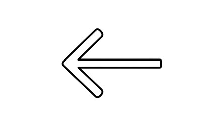 Fototapeta premium Left Arrow Icon - Directional Symbol for Navigation and User Interface Design.