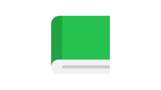 Dynamic animated green audio book visual, perfect for digital literature or podcast player apps and websites