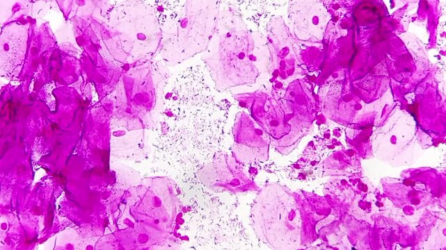 Female HVS Gram Stain. Gram positive bacilli seen. Suggestive of lactobacilli.