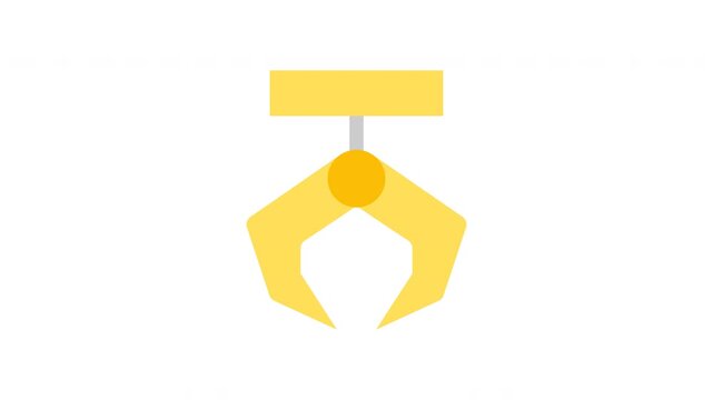 Seamless animated claw machine element, perfect for arcade games or toy entertainment interfaces